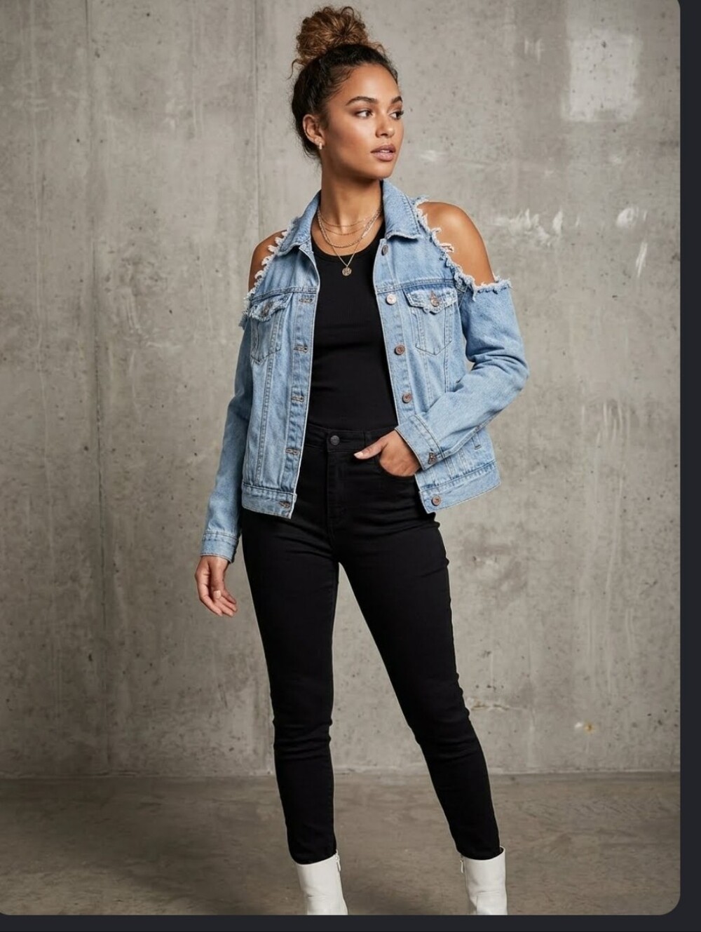 Stylish Blue Denim Kids Jacket